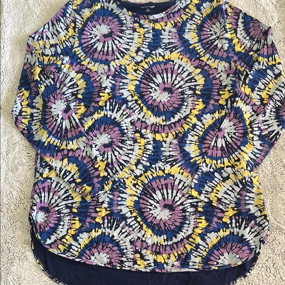 Lands' End Tops - Lands End women’s Colorful Tie-Dye Long Sleeve Top SZ L 14-16